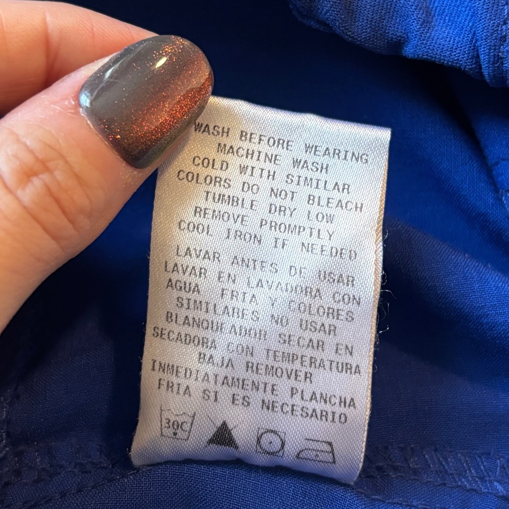 Cherokee iFlex Size M Cobalt Blue Scrub Pants - Picture 8 of 8